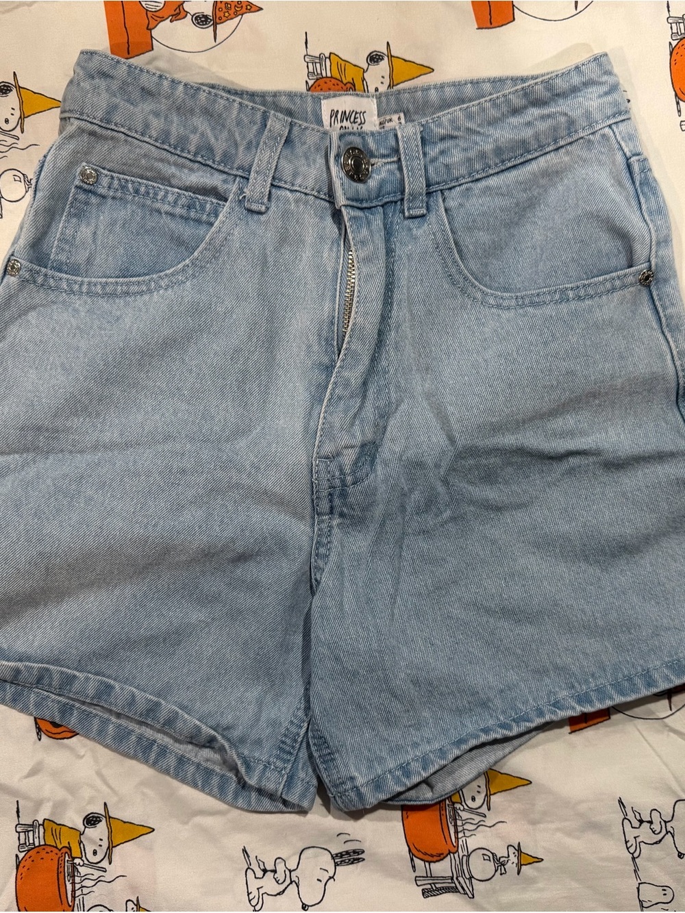Princess Polly Light Blue Denim Shorts